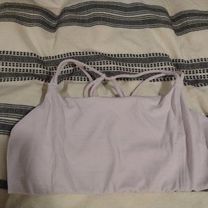 ATHLETA Womens Sports Bra Pale Pink Lilac